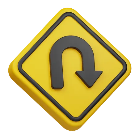 Turn Back Right  3D Icon