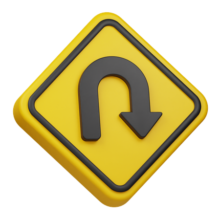 Turn Back Right  3D Icon
