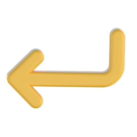 Turn Down Left  3D Icon