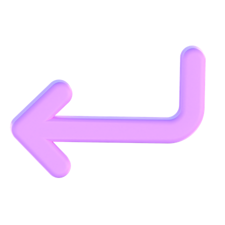 Turn Down Left  3D Icon