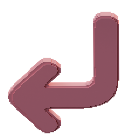 Turn Down Left  3D Icon