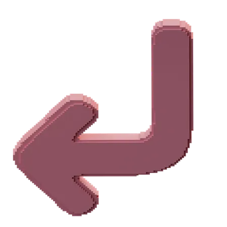 Turn Down Left  3D Icon