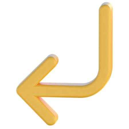 Turn Down Left  3D Icon