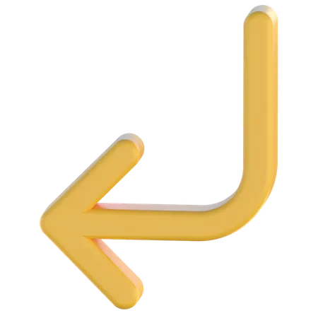Turn Down Left  3D Icon