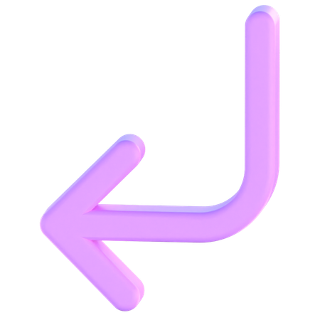 Turn Down Left  3D Icon