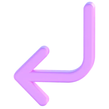 Turn Down Left  3D Icon