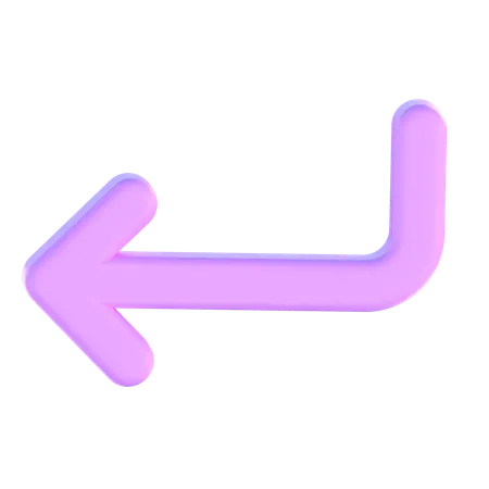 Turn Down Left  3D Icon