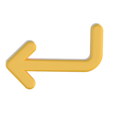 Turn Down Left  3D Icon