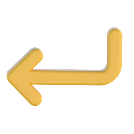 Turn Down Left  3D Icon