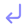 3d corner-down-left emoji