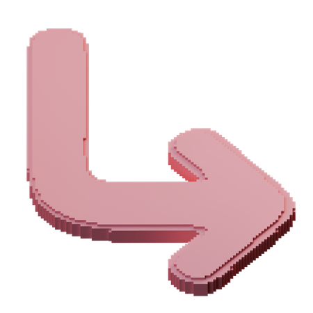 Turn Down Right  3D Icon