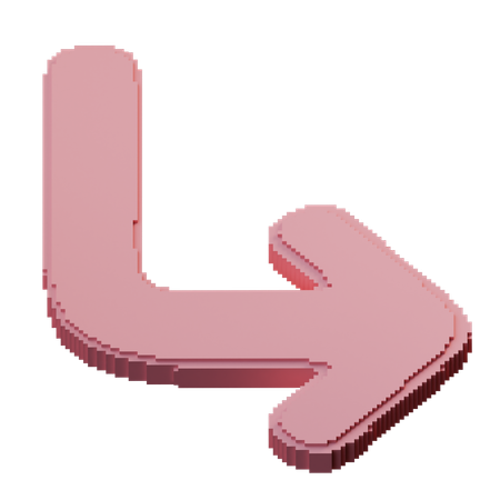 Turn Down Right  3D Icon