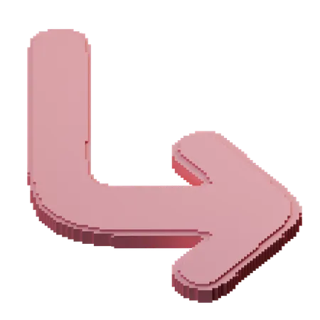 Turn Down Right  3D Icon