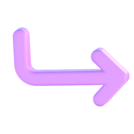 Turn Down Right  3D Icon