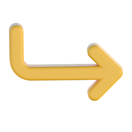 Turn Down Right  3D Icon
