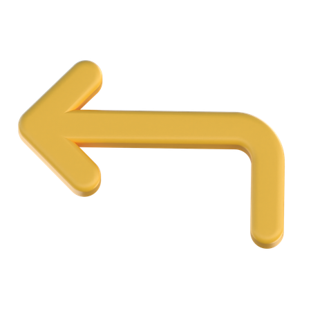 Turn Left  3D Icon