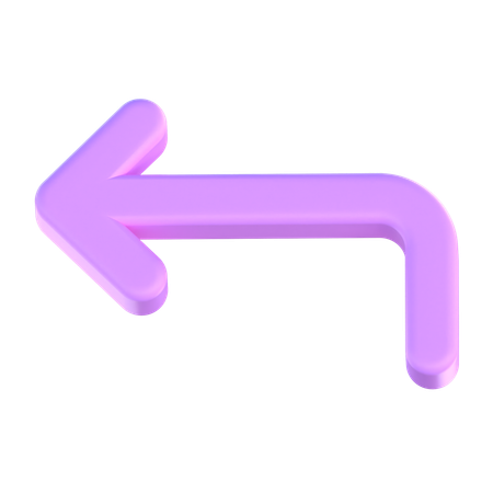 Turn Left  3D Icon