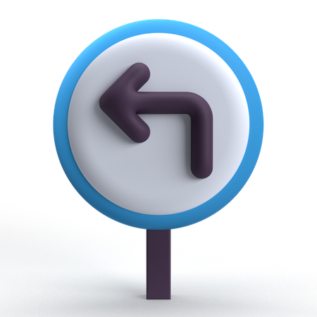 Turn Left  3D Icon
