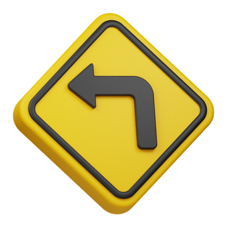 Turn Left  3D Icon