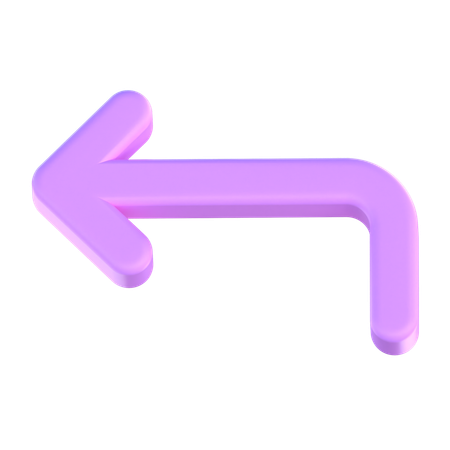 Turn Left  3D Icon