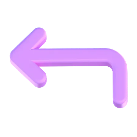 Turn Left  3D Icon