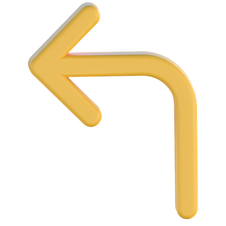 Turn Left  3D Icon