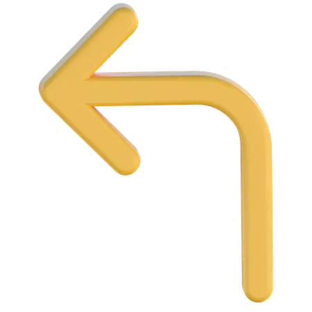 Turn Left  3D Icon