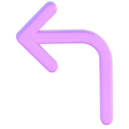 Turn Left  3D Icon