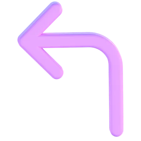 Turn Left  3D Icon