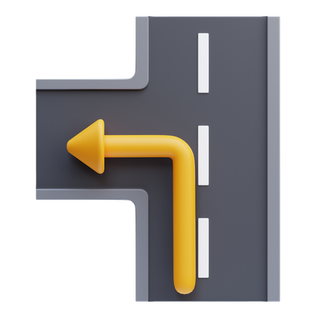 Turn Left  3D Icon