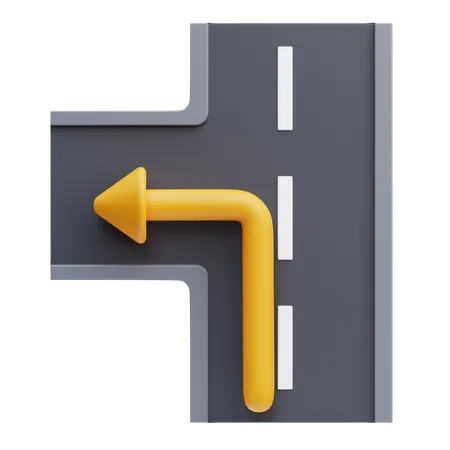 Turn Left  3D Icon