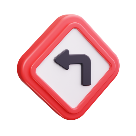 Turn left  3D Icon