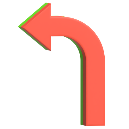 Turn Left  3D Icon