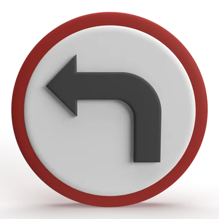 Turn Left  3D Icon
