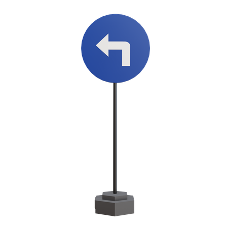 Turn Left A Head  3D Icon