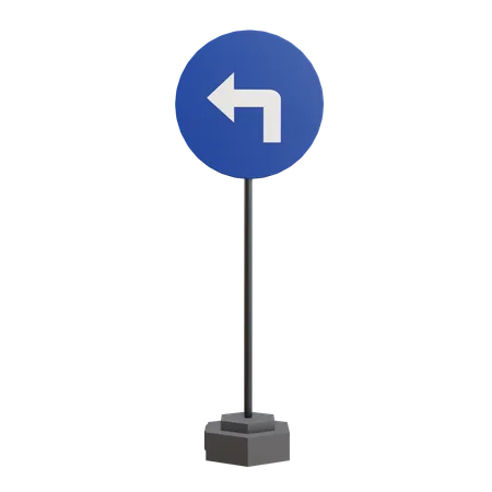 Turn Left A Head  3D Icon