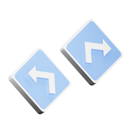 Turn Left And Turn Right  3D Icon