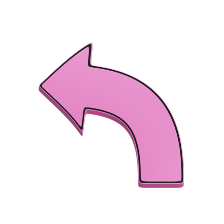 Turn left arrow  3D Icon