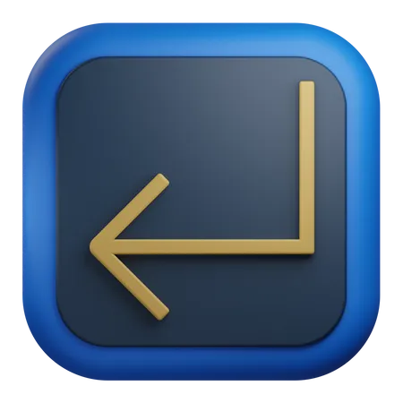 Turn Left Arrow  3D Icon