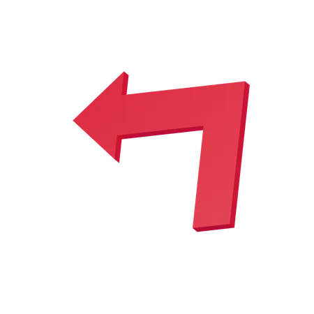 Turn left arrow  3D Icon