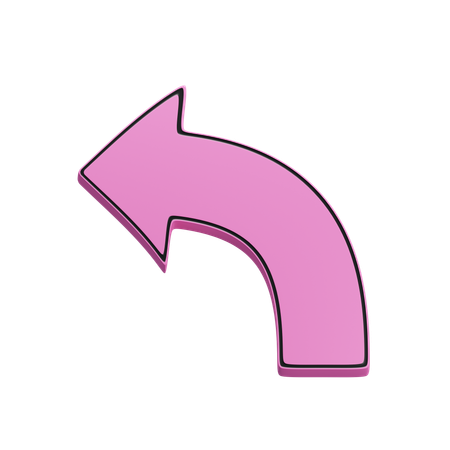 Turn left arrow  3D Icon