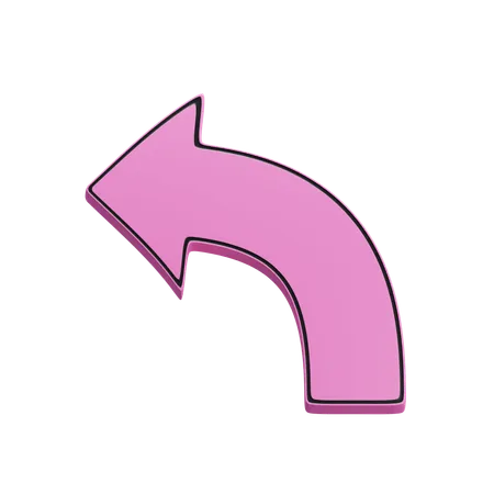 Turn left arrow  3D Icon