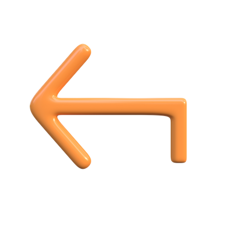 Turn Left Arrow  3D Icon