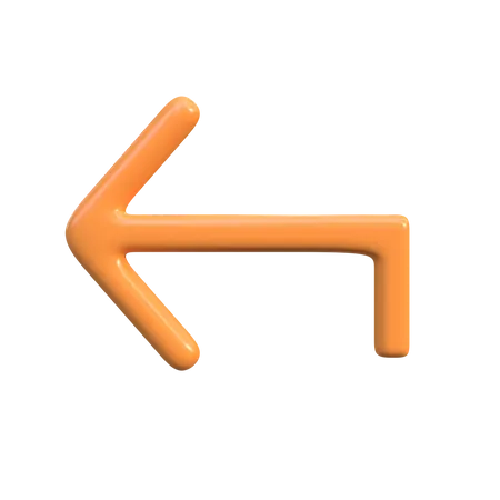 Turn Left Arrow  3D Icon