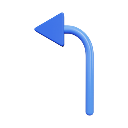 Turn Left Arrow  3D Icon