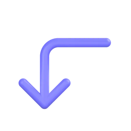 Turn-left-down  3D Icon