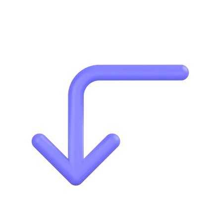 Turn-left-down  3D Icon