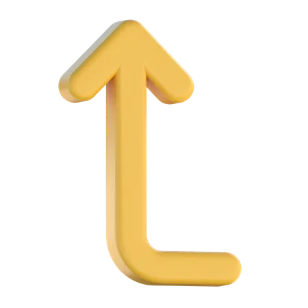 Turn Left Up  3D Icon