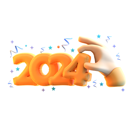 Turn Of Year 2024  3D Icon