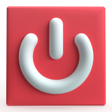 Turn Off  3D Icon